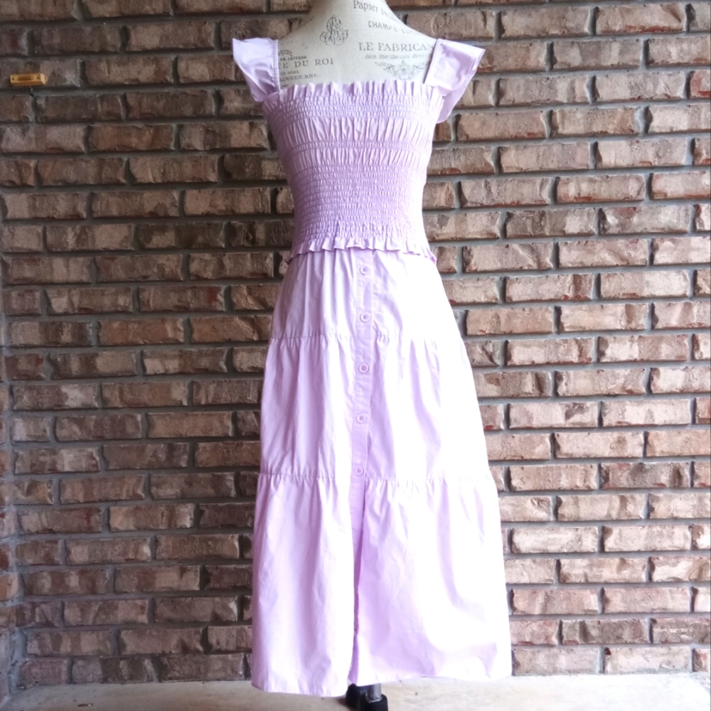 Amanda Uprichard Fillmore Dress in Lavender - Picture 2 of 11